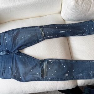 Men's Distressed Denim Skinny Jeans